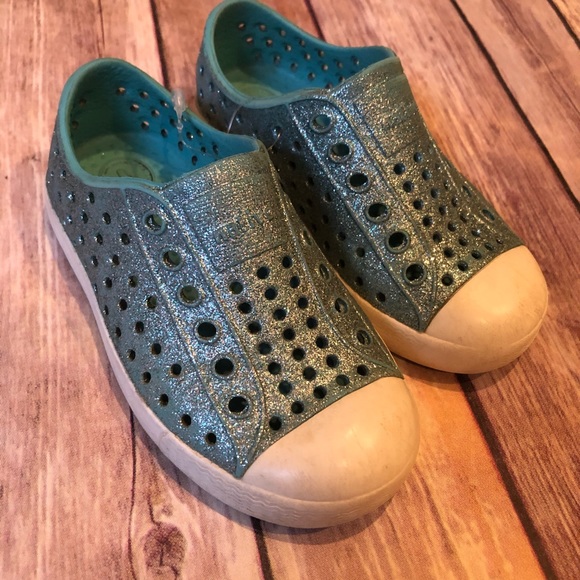 Native Shoes Shoes Native Blue Glitter Shoes Poshmark